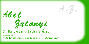 abel zalanyi business card